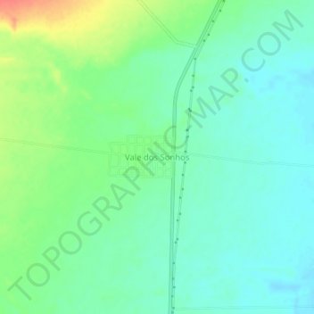 Vale dos Sonhos topographic map, elevation, terrain