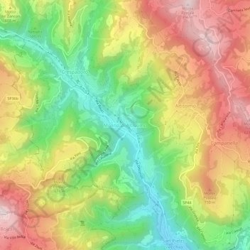 Molino di Altissimo topographic map, elevation, terrain