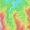 翠华山 topographic map, elevation, terrain