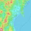 宮城郡 topographic map, elevation, terrain