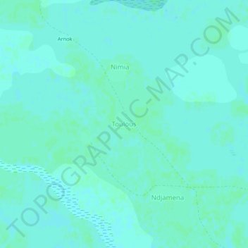 Toulous topographic map, elevation, terrain