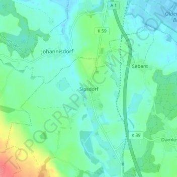 Sipsdorf topographic map, elevation, terrain