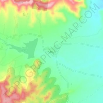 Kadus topographic map, elevation, terrain