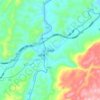 边城镇 topographic map, elevation, terrain