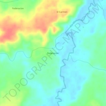 Federacion topographic map, elevation, terrain