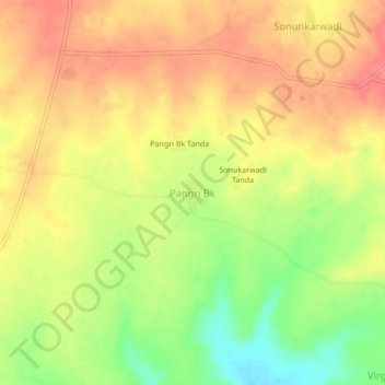 Pangri Bk topographic map, elevation, terrain