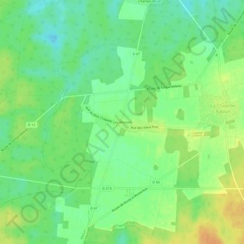Les Montils topographic map, elevation, terrain