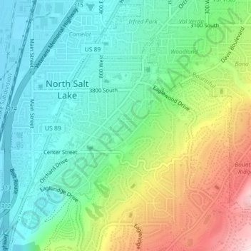 Mountains Meadows topographic map, elevation, terrain