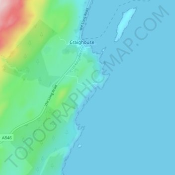 Crackaig topographic map, elevation, terrain