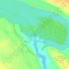 Ngonye Falls topographic map, elevation, terrain