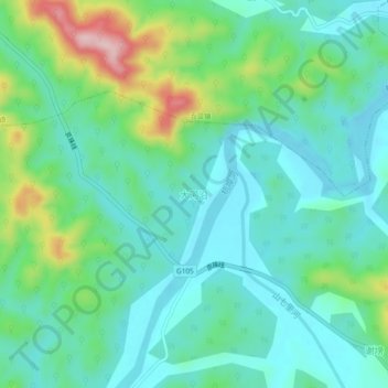 大河沿 topographic map, elevation, terrain