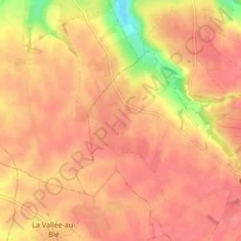 Féronval topographic map, elevation, terrain