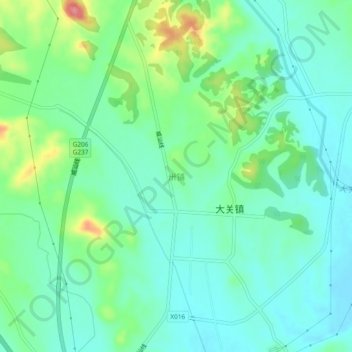 卅铺 topographic map, elevation, terrain