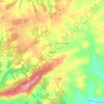 Minefield topographic map, elevation, terrain