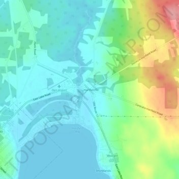 Hartfield topographic map, elevation, terrain