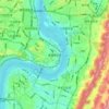 黄桷坪街道 topographic map, elevation, terrain