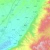 夏县 topographic map, elevation, terrain