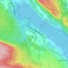 Diamond topographic map, elevation, terrain