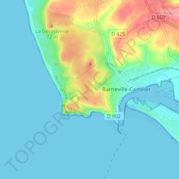 Le Petit Hameau topographic map, elevation, terrain