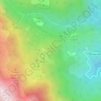 La Estrimera topographic map, elevation, terrain