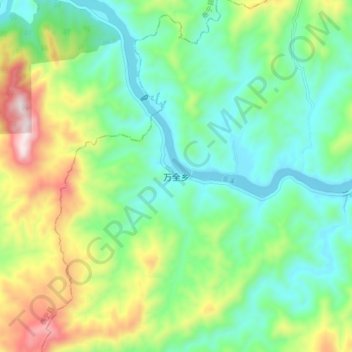 万全乡 topographic map, elevation, terrain