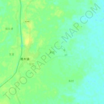 朱凤 topographic map, elevation, terrain
