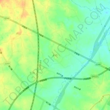 永桥 topographic map, elevation, terrain