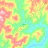 庵杰乡 topographic map, elevation, terrain