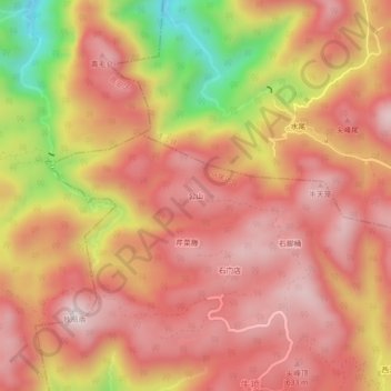 公山 topographic map, elevation, terrain