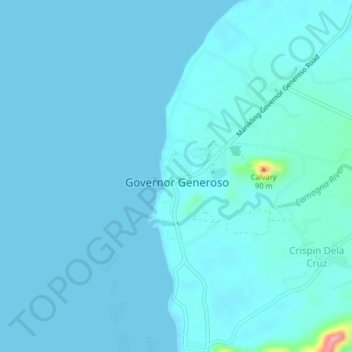Sigaboy topographic map, elevation, terrain