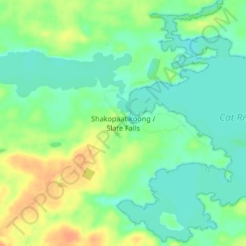 Slate Falls topographic map, elevation, terrain