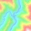 热嘎 topographic map, elevation, terrain