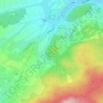 Lichteberg topographic map, elevation, terrain