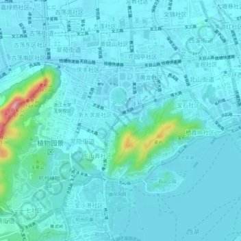 白沙泉 topographic map, elevation, terrain