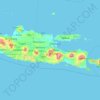 East Java topographic map, elevation, terrain