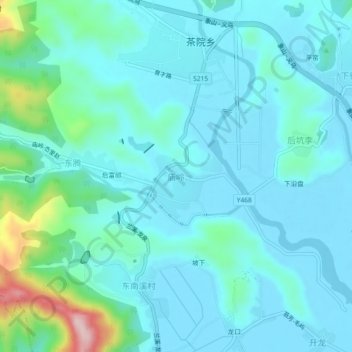 庙岭 topographic map, elevation, terrain