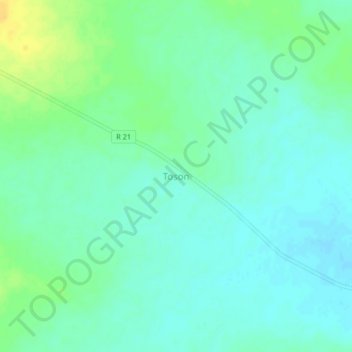 Toson topographic map, elevation, terrain