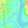 高坝洲镇 topographic map, elevation, terrain