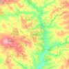 Kitwe topographic map, elevation, terrain