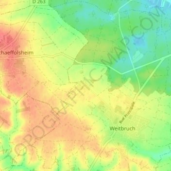 Birkwald topographic map, elevation, terrain
