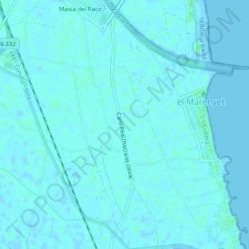 Marenyet topographic map, elevation, terrain