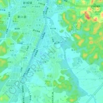 凤翔里 topographic map, elevation, terrain