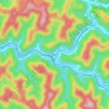 Lenore topographic map, elevation, terrain