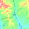 向化藏族乡 topographic map, elevation, terrain