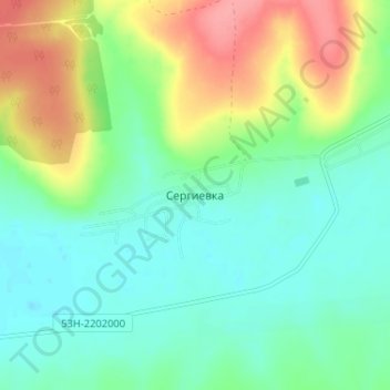 Сергиевка topographic map, elevation, terrain