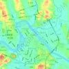 四柱路社区 topographic map, elevation, terrain