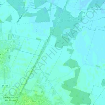 Unterfeld topographic map, elevation, terrain