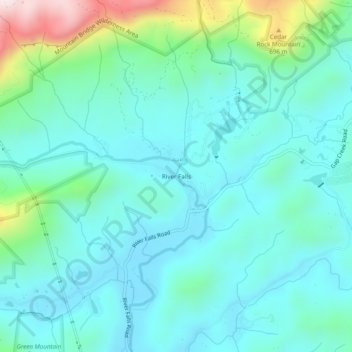 River Falls topographic map, elevation, terrain