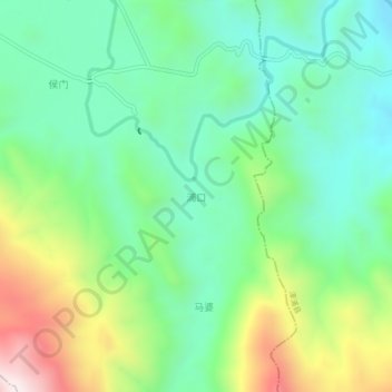 浦口 topographic map, elevation, terrain