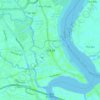 Nhà Bè topographic map, elevation, terrain